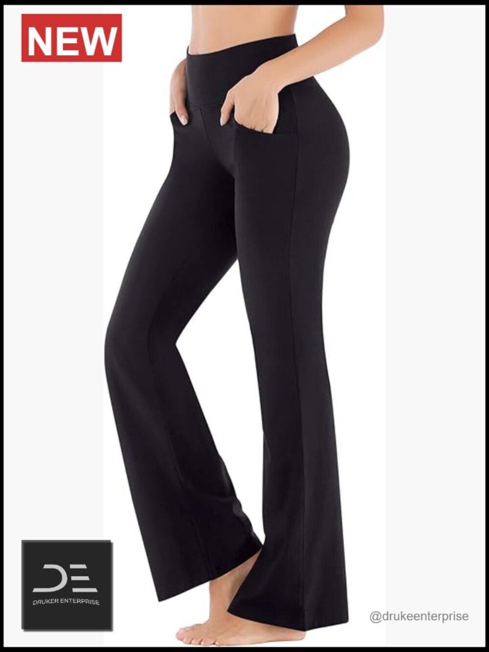High Waisted Bootcut Yoga Pants with Pockets Stretchy Work Pants